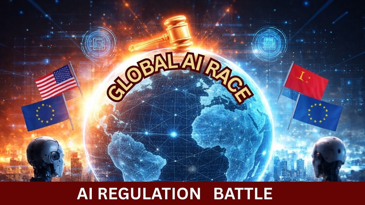 The global AI race is heating up as governments in the US, Europe, and Asia push new rules to regulate powerful AI systems built by big tech companies.