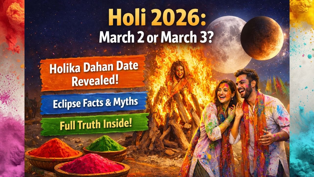 Holi 2026: Is Holika Dahan on March 2 or 3? Panchang Truth, Lunar Eclipse Facts & Correct Date Explained